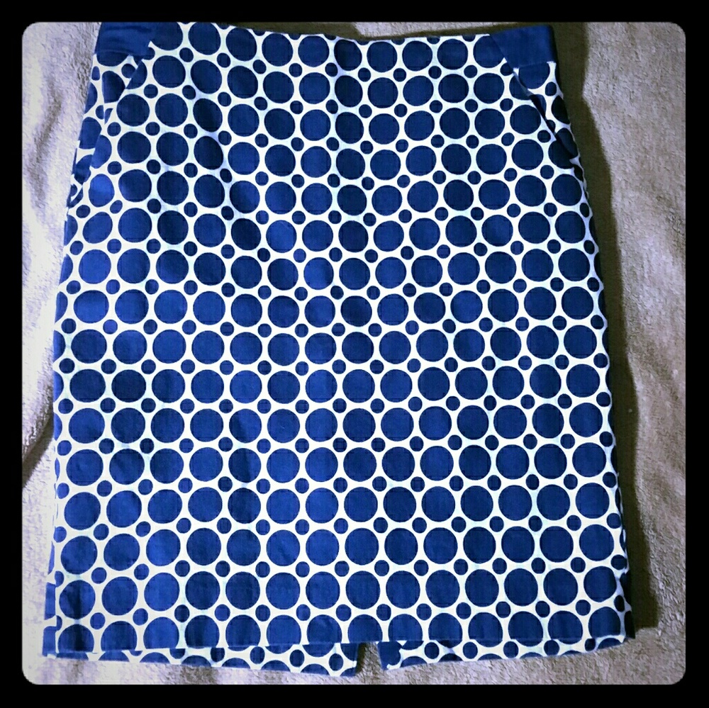 The Limited navy dot and white skirt *host pick*